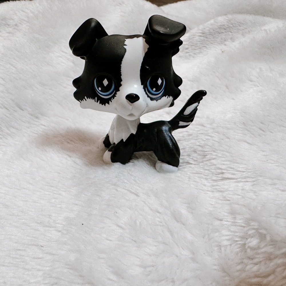 Custom Pets LPS Black Collie dog 016